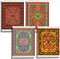Oriental Rug 4 Piece Set of Absorbent Drink Rug Coasters - Native