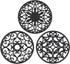 SMARTAKE 3 Set Silicone Trivet Mats, Multi-Use Non-Slip Kitchen Mats for Hot Dishes, Pots, Dining Countertop, Black