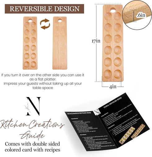 Namre' Holiday Deviled Egg Platter - Charcuterie Board with Recipes