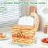 Primo Lines Recipe Box, Bamboo Recipe Organizer with 2 Slots Cellphone Stand, Kitchen Wooden Recipe Holder with 25 Recipe Cards 4"x6" and 12 Dividers, Wicker Picnicbasket Box Set