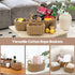 Sea Team 3-Pack Rectangle Woven Cotton Rope Storage Baskets - Shelf Basket, Closet Organizers, 3-in-1, Khaki