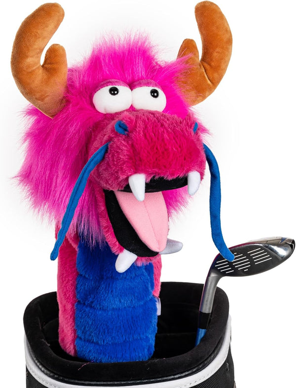 Daphne's Headcovers Pink Dragon Driver Headcover - Premium Funny Golf Club Covers - Stylish Protection for Your Clubs