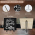 Coffee Sign Desk Decor, "I Will Start Working When My Coffee Does" with Iron Stand for Kitchen Cafe Home Decor