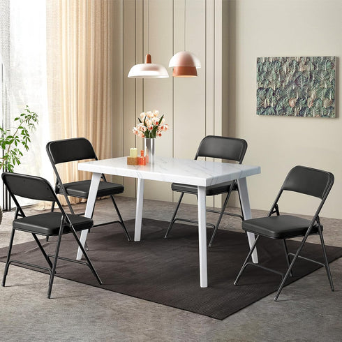 1 Pack VINGLI Padded Folding Chairs with Thick Seat Cushion, Portable, Durable & Extra Comfortable Foldable Chairs