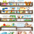 Fixwal Nursery Book Shelves, 32 Inch Floating Bookshelves for Wall Set of