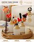 VUZDVJO Set 3 Beige Decorative Vase of - Modern Boho Style Ribbed Ceramic Bud Vases for Flowers, Mini Small Vases