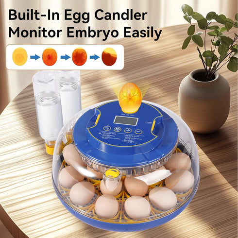 18 360 Egg Incubators for Hatching Eggs, Chicken Egg Incubator with Automatic Egg Turning and Temperature Humidity