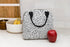 Steel Mill & Co Insulated Lunch Tote Bag for Women, Large Capacity Cooler Lunch Box (Black Dots)