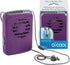 O2COOL Battery Powered Deluxe Necklace Fan for Personal Cooling with Adjustable Lanyard - Purple