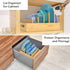 Retro Shaw Bamboo Food Container Lid Organizer with Adjustable Dividers for Cabinet, Lid Organizer for Plastic Lids