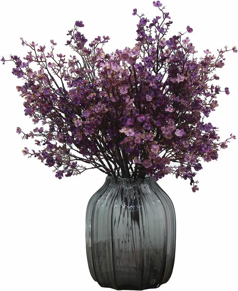JAKY-Global 6 Bundle Babys Breath Fabric Cloth Artificial Flowers for Wedding Party Decoration (Autumn Purple)