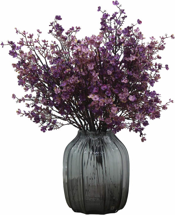 JAKY-Global 6 Bundle Babys Breath Fabric Cloth Artificial Flowers for Wedding Party Decoration (Autumn Purple)