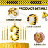 AXBMM 13 Set 12 3 3) Pcs Construction Themed Birthday Candles Yellow and Black Number Candle Cake Topper