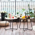 VECELO Small Round Anti-Rust Outdoor Snack Table