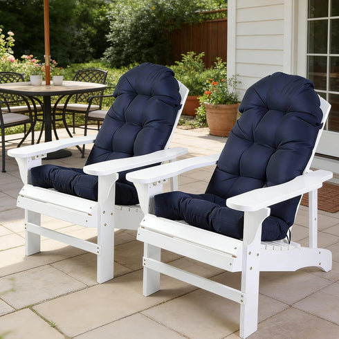 High Back Adirondack Chair Cushions | Weather-Resistant Tufted Seat Pads