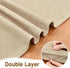 60 inches 13x60 Inch Farmhouse Rustic Table Runner Beige Faux Linen Double Layer Table Runners Thick Reversible Table