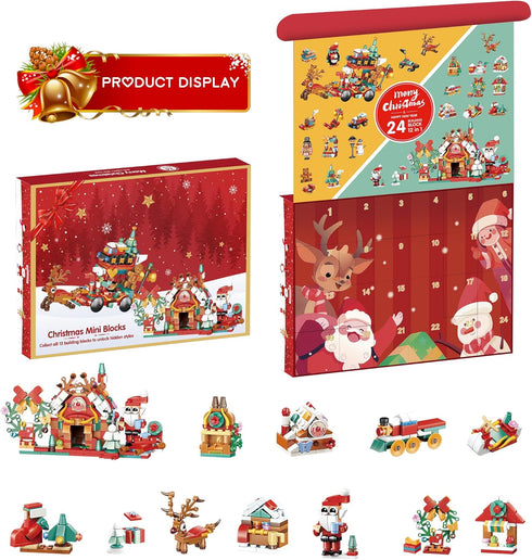 Christmas Advent Calendar 2024 for Kids, 24 Days Countdown Calendar, Advent Calendar Toy for Kids 3 Years and Up with