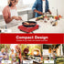 Techwood Single Burner Hot Plate, 1200W Portable Infrared Ceramic Electric Stove with Adjustable Temperature, Red