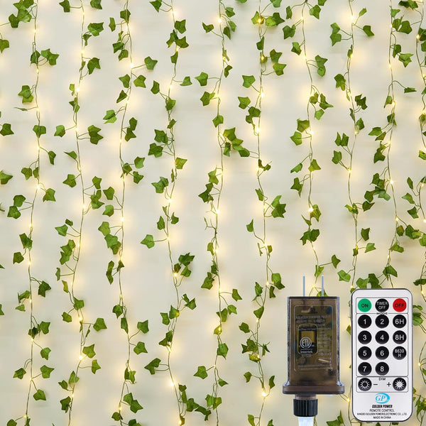 OMIKA Vine with Fairy Lights Plug in, 66FT 200 LED Ivy String