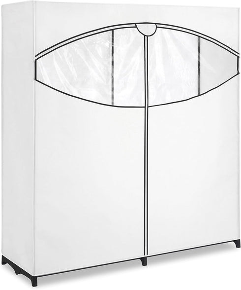 Whitmor Extra-Wide Clothes Closet, 60” with White Cover