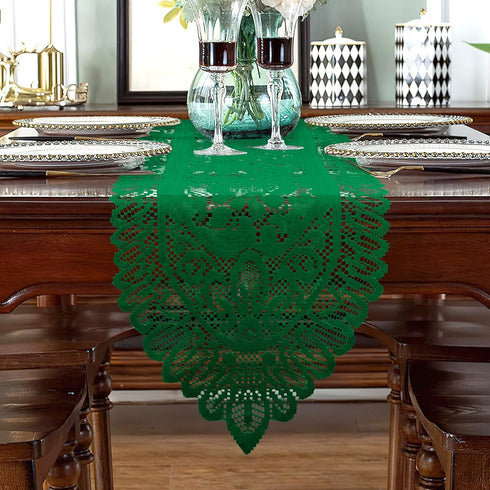 St Patricks Day Table Runner Green Lace Table Runner Farmhouse Table Runners