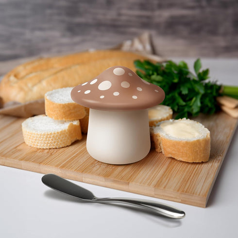 Genuine Fred FORAGE Mushroom Butter Storage Container, Unique Kitchen Accessory for Storing and Serving Butter, Fun