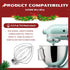 K45WW Wire Whip Attachment for Tilt-Head Stand Mixer, Stainless Steel Egg Cream Stirrer, Fits 4.5-5QT