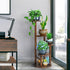 4 Tier Tall Plant Stand Indoor, Wood Corner Plant Shelf for Multiple Plants, Sturdy Oval Tiered Flower Pot Holder