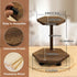 Tikea Hexagonal Wood Riser for Display - 2-Tier Rustic Wood Pedestal Stand for Kitchen Bathroom Counter Decor