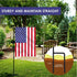 YEAHOME Garden Flag Stand Holder, Metal Premium Weather-Proof Flagpole for Christmas Garden Decor