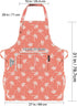 Adjustable Bib Kitchen Cooking Apron for Women/Men, 100% Cotton Gingham Check for Restaurant Cafe Shop