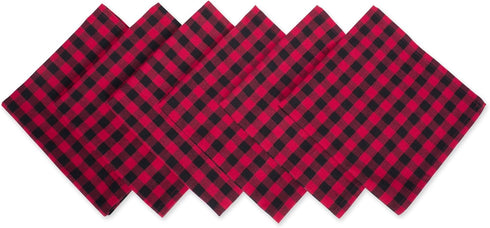 DII Cotton Napkin Set, 20x20, Little Buffalo, 6 Piece, Machine Washable Everyday Basic