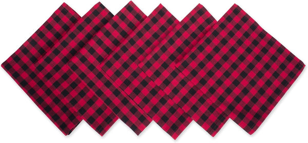 DII Cotton Napkin Set, 20x20, Little Buffalo, 6 Piece, Machine Washable Everyday Basic