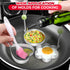 5Pcs Stainless Steel Ring Molds for Cooking Egg - Pancake Shapes Cooking Rings for Frying Eggs