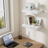 Dreamland 16 Inch White,6.7 Inch OfficeSet 2 Long Floating Shelves in Deep Floating Shelf for Wall,Large Display