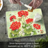 CounterArt Nature's Grace Tempered Glass Cutting Board, 10” x 8”, Heat Tolerant, Dishwasher Safe