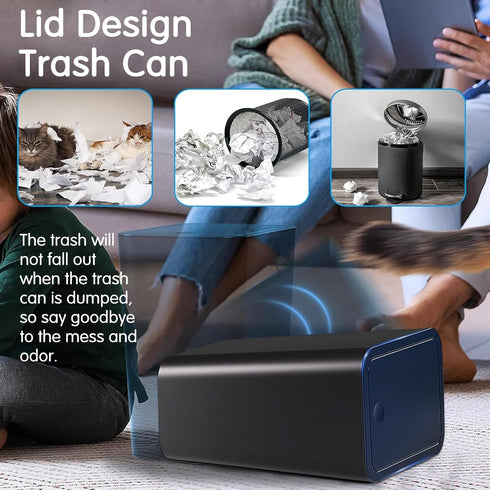 2.65Gallon/10 75 Kitchens(2 Pack) Liter Push-StyleTrash Can with Trash Bags. Combines pet-Proof, Odor-Proof, and Quiet