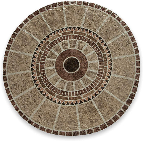 Jobar Decorative Stretch Table Cover (Mosaic), One Size, 1 Count (Pack of 1)