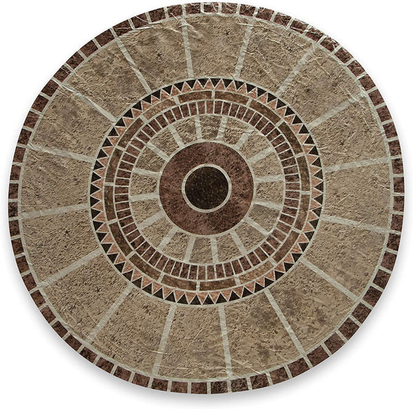 Jobar Decorative Stretch Table Cover (Mosaic), One Size, 1 Count (Pack of 1)