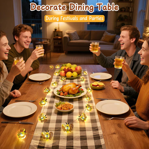 Decor,10ft 30 Coquimbo Bee String Lights Room LED Cute Honeybee Fairy Lights Battery Operated, Birthday Gifts for Women