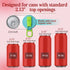 XENIVO 4 Pack 2.13" (4 Soda Can Lids with Silicone Straw, Reusable Soda Can Covers to Keep Carbonation, Leak-Proof