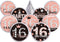 Zonon 504 Pieces Sweet 16 Birthday Party Favors Stickers, Mini Kisses Candy Wrappers, Sweet Sixteen Decorations