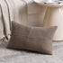 Fancy Homi Set 2, 24x12 Inch of Light Brown Patchwork Corduroy Decorative Soft Striped Modern Accent Cushion Case