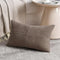 Fancy Homi Set of 1, Decorative Light Brown Corduroy Patchwork Soft Striped Modern Accent