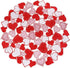 Simhomsen Small Embroidered Love Heart Tablecloth, Round 34 inches for Wedding Anniversary or Engagements