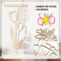 8 PerKoop Pcs Wooden Flowers Wall Decor Boho Wildflowers Hanging Sculpture Wood Floral Cutouts for Nursery Bedroom