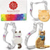 Ann Clark Cat Cookie Cutters 3-Pc. Set Made in USA - Cat Face, Sitting Cat, Curled Cat