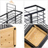 Large Kitchen Utensil Holder, 15.7" x 4.2" x 6.9", 4 Compartments Utensil Caddy for Farmhouse Cooking
