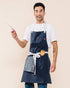 Caldo Linen Kitchen Apron for Cooking- Mens and Womens Linen Bib Apron for Professional Chef, Server, or Barista