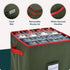 Handy Laundry Christmas Ornament Storage Box, Holds up to 64 Holiday Ornaments, Adjustable Dividers, Green